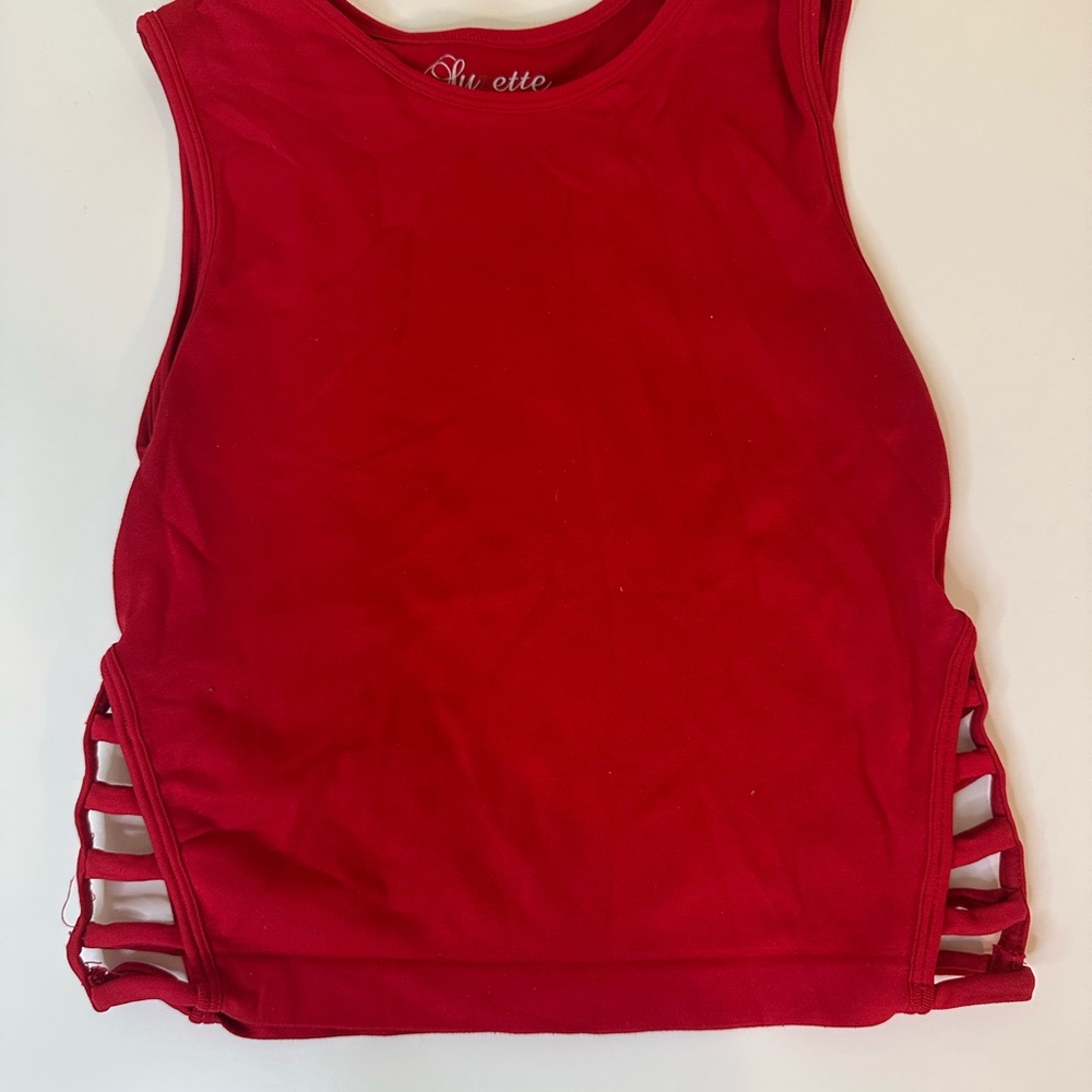 SD Collection Red Crop Top with Bold Style